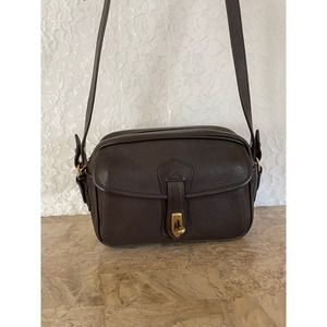 Vtg DOONEY & BOURKE Expresso leather small shoulder bag/crossbody